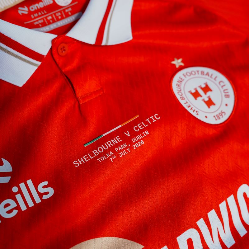 Kids Shelbourne FC 2026 Home Jersey – Celtic Match Edition