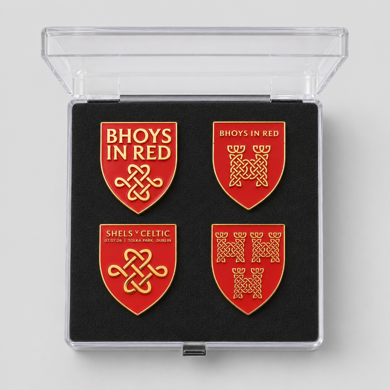 Shelbourne v Celtic Official Pin Badge Set