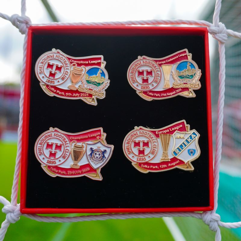 Shelbourne FC European Qualifiers 2025 Collectors Pin Badge Set